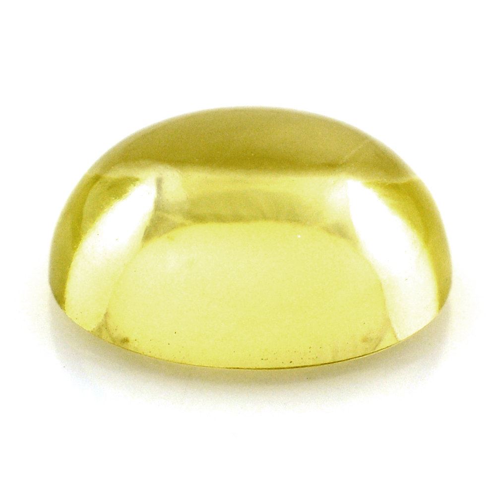 LEMON QUARTZ OVAL CAB (GREEN GOLD) 12X10MM 5.28 Cts.