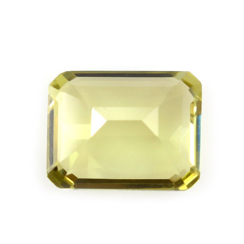 LEMON QUARTZ CUT OCTAGON (GREEN GOLD) 10X8MM 2.99 Cts.