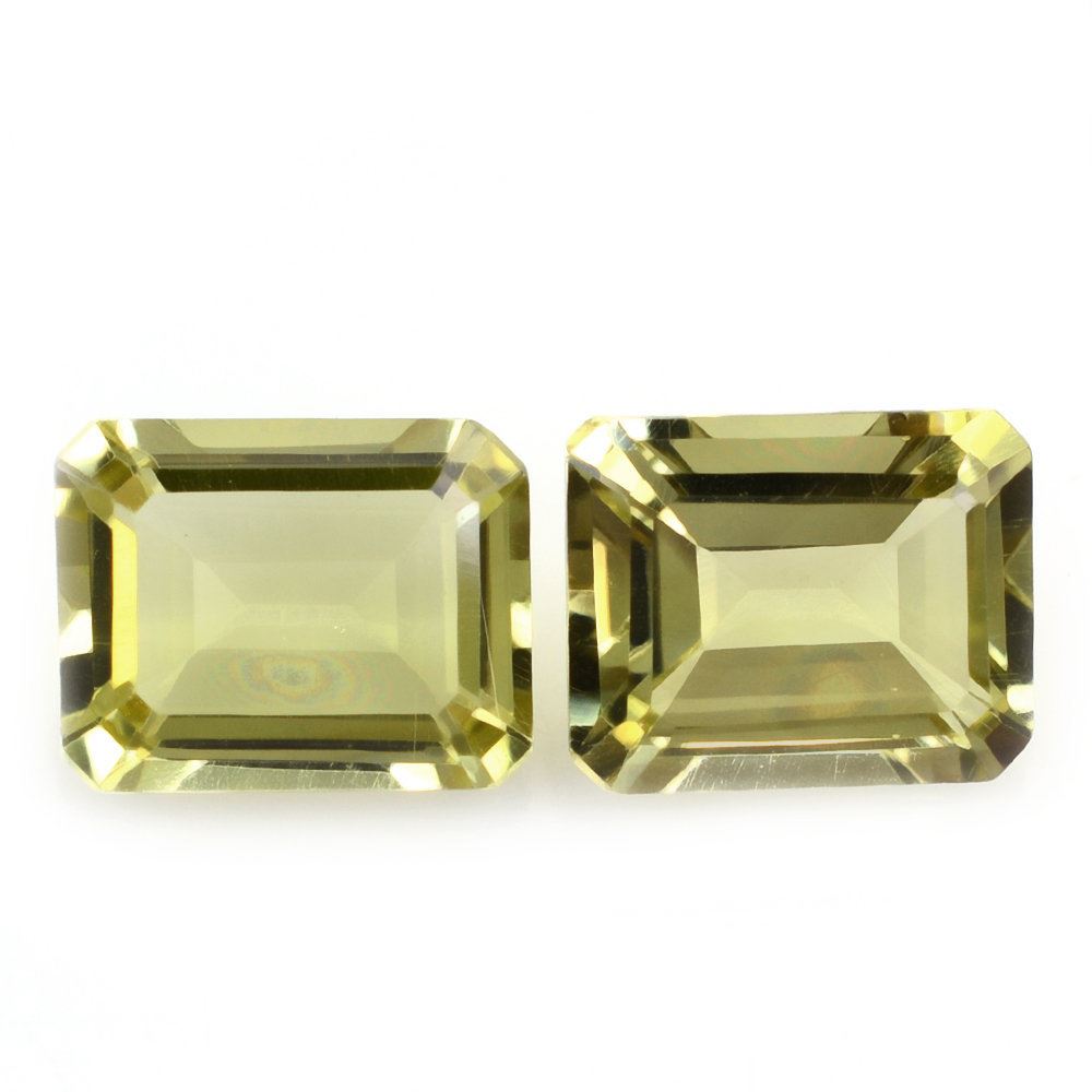 LEMON QUARTZ CUT OCTAGON (GREEN GOLD) 10X8MM 2.99 Cts.