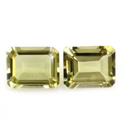 LEMON QUARTZ CUT OCTAGON (GREEN GOLD) 10X8MM 2.99 Cts.
