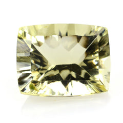 LEMON QUARTZ CONCAVE CUT CUSHION (GREEN GOLD) 9X7MM 2.15 Cts.