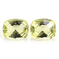 LEMON QUARTZ CONCAVE CUSHION (GREEN GOLD) 10X8MM 2.51 Cts.