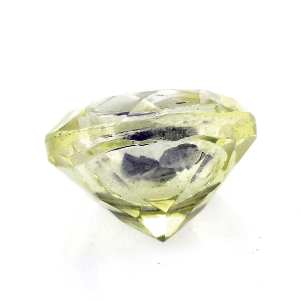 LEMON QUARTZ ON TOP CRYSTAL AT BACK INSIDE IOLITE CUT ROUND (GREEN GOLD) 8MM 1.80 Cts.