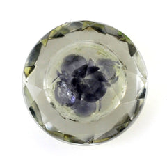 LEMON QUARTZ ON TOP CRYSTAL AT BACK INSIDE IOLITE CUT ROUND (GREEN GOLD) 8MM 1.80 Cts.