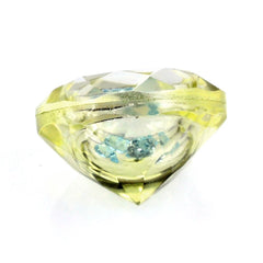 LEMON QUARTZ ON TOP CRYSTAL AT BACK CUT ROUND INSIDE SWISS BLUE TOPAZ CUT ROUND (GREEN GOLD) 8MM 1.88 Cts.