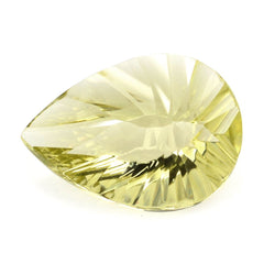 LEMON QUARTZ CONCAVE BRIOLETTE PEAR (GREEN GOLD) 18X13MM 8.35 Cts.