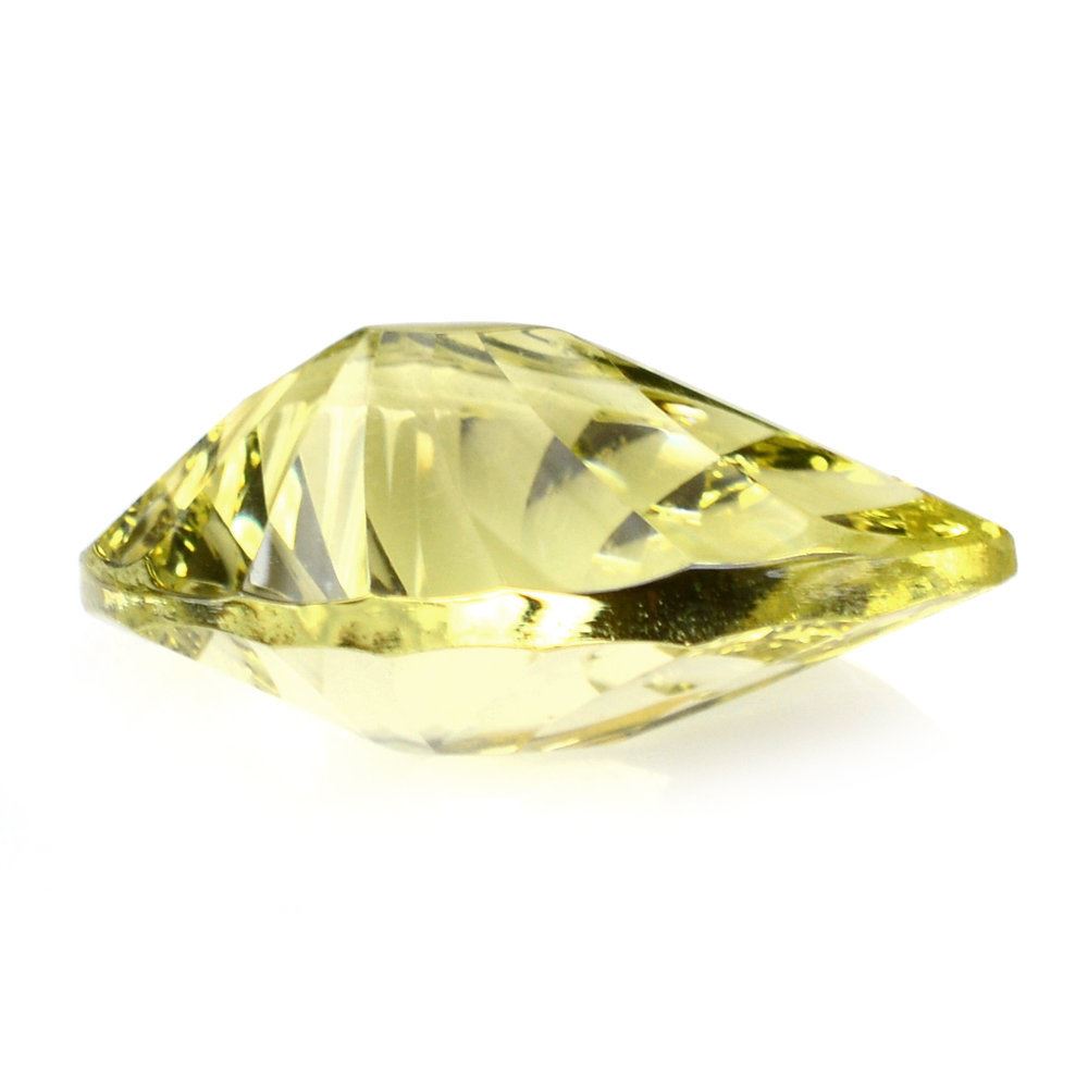 LEMON QUARTZ CONCAVE BRIOLETTE PEAR (GREEN GOLD) 18X13MM 8.35 Cts.