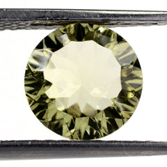 LEMON QUARTZ CONCAVE CUT ROUND (GREEN GOLD) 9MM 2.41 Cts.
