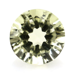 LEMON QUARTZ CONCAVE SPLENDOR CUT ROUND (GREEN GOLD) 8MM 1.85 Cts.