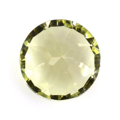 LEMON QUARTZ CONCAVE SPLENDOR CUT ROUND (GREEN GOLD) 8MM 1.85 Cts.