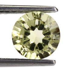 LEMON QUARTZ CONCAVE SPLENDOR CUT ROUND (GREEN GOLD) 8MM 1.85 Cts.