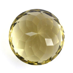 LEMON QUARTZ PORTUGUESE CUT ROUND (GREEN GOLD) 12MM 8.65 Cts.