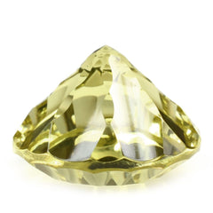 LEMON QUARTZ CONACAVE SPLENDOR CUT ROUND (GREEN GOLD) 16MM 13.85 Cts.