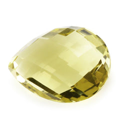 LEMON QUARTZ TWISTED BRIOLETTE PEAR (GREEN GOLD) 16X12MM 8.83 Cts.