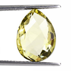 LEMON QUARTZ TWISTED BRIOLETTE PEAR (GREEN GOLD) 16X12MM 8.83 Cts.