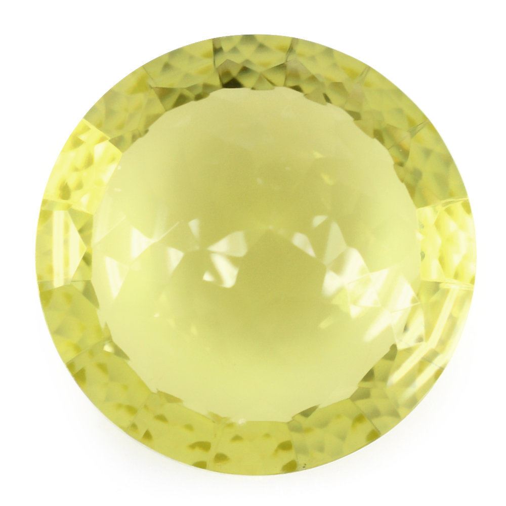 LEMON QUARTZ NIRVANA CUT ROUND (GREEN GOLD) 15MM 8.99 Cts.