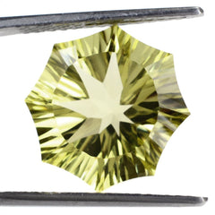 LEMON QUARTZ NINETY CUT ROUND (GREEN GOLD) 15MM 10.98 Cts.