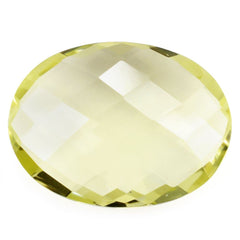 LEMON QUARTZ BRIOLETTE OVAL 20X15MM 12.38 Cts.