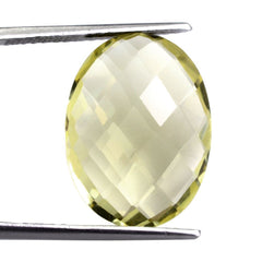 LEMON QUARTZ BRIOLETTE OVAL 20X15MM 12.38 Cts.