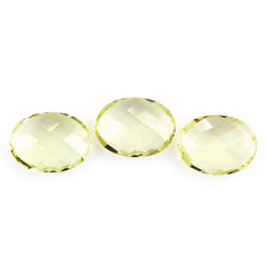 LEMON QUARTZ BRIOLETTE OVAL 20X15MM 12.38 Cts.