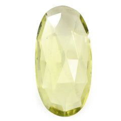 LEMON QUARTZ ROSE CUT BRIOLETTE OVAL 20X10MM 6.21 Cts.