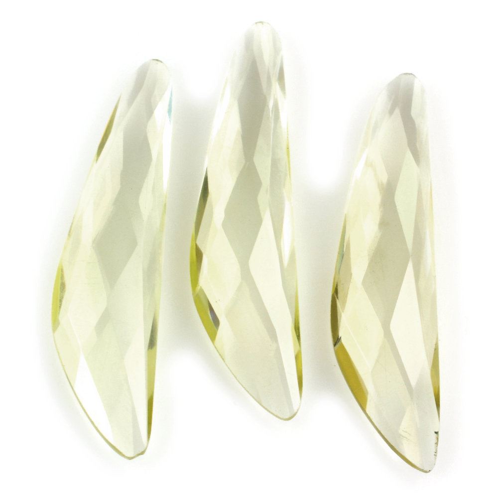 LEMON QUARTZ BRIOLETTE HALF PEAR 27X7MM 3.17 Cts.