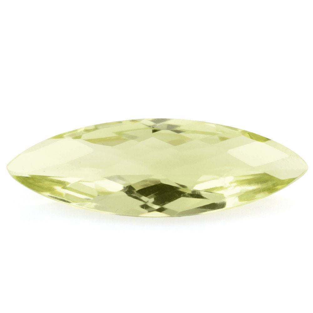 LEMON QUARTZ CHECKER CUT MARQUISE 25X8MM 5.44 Cts.