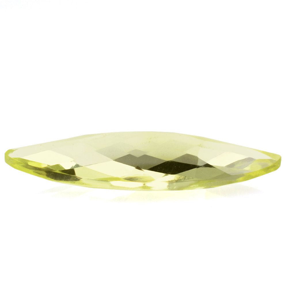 LEMON QUARTZ CHECKER CUT MARQUISE 25X8MM 5.44 Cts.