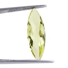 LEMON QUARTZ CHECKER CUT MARQUISE 25X8MM 5.44 Cts.