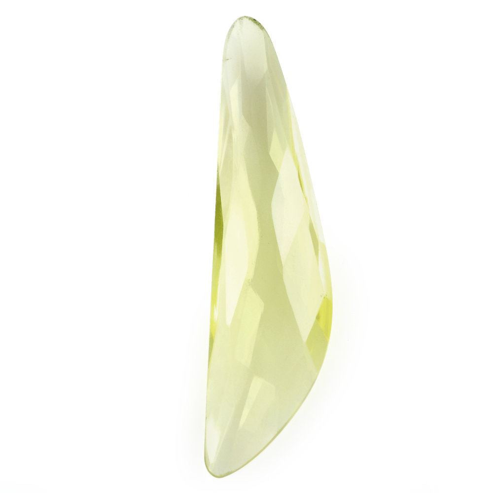 LEMON QUARTZ BRIOLETTE HALF PEAR 35X7.80MM 7.95 Cts.