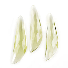 LEMON QUARTZ BRIOLETTE HALF PEAR 35X7.80MM 7.95 Cts.