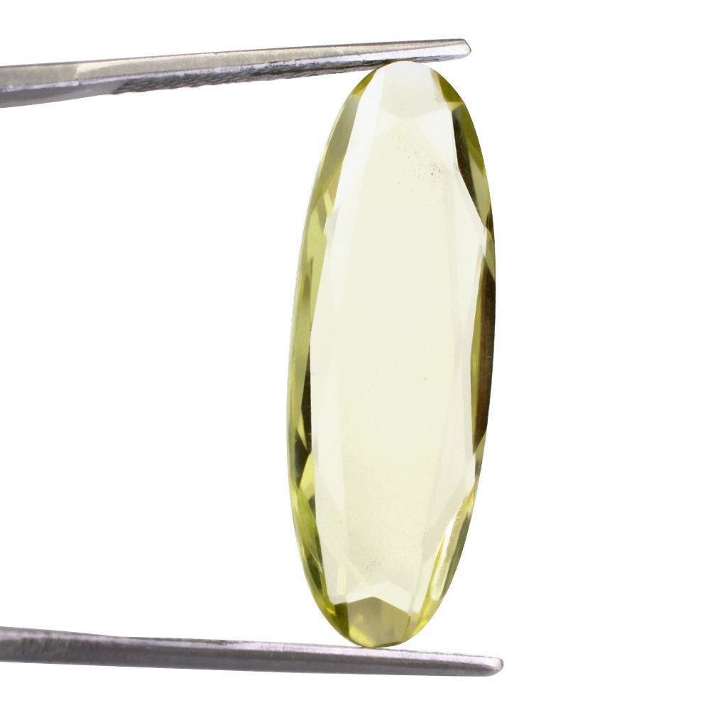 LEMON QUARTZ BOTH SIDE TABLE CUT OVAL 28.50X10MM 9.60 Cts.
