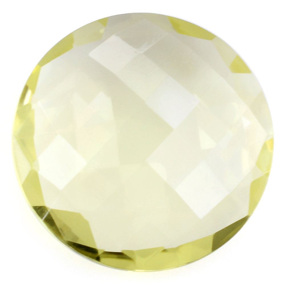 LEMON QUARTZ BRIOLETTE ROUND 22MM 21.45 Cts.