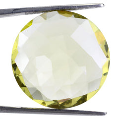 LEMON QUARTZ BRIOLETTE ROUND 22MM 21.45 Cts.