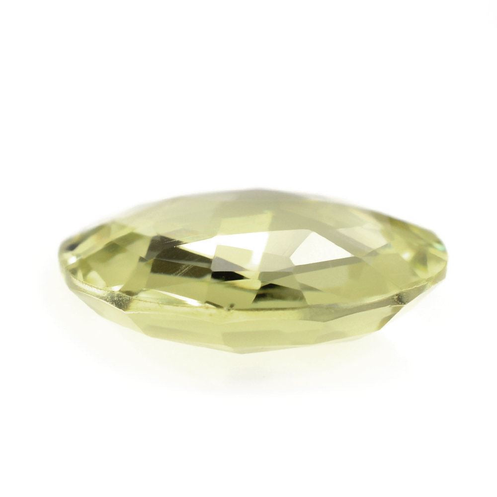 LEMON QUARTZ ROSE CUT BRIOLETTE ROUND 12MM 3.57 Cts.