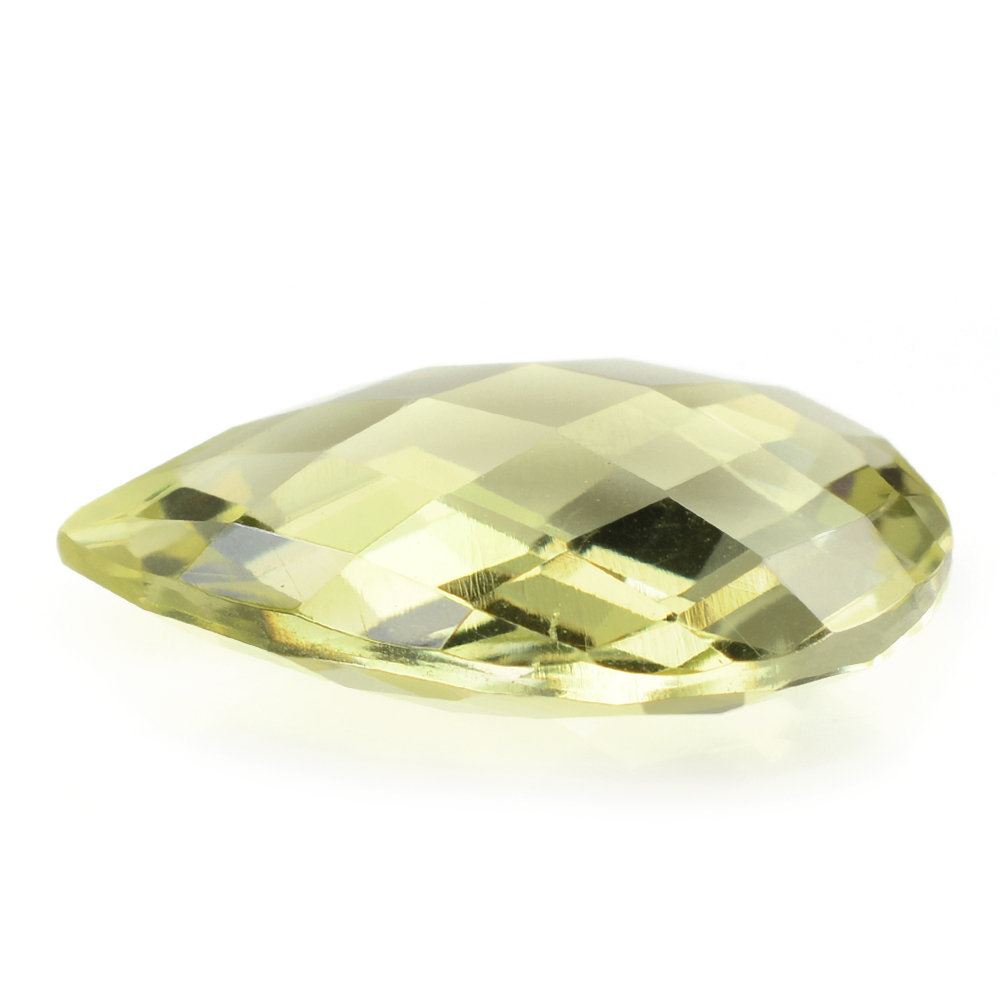 LEMON QUARTZ BRIOLETTE PEAR 20X15MM 11.28 Cts.