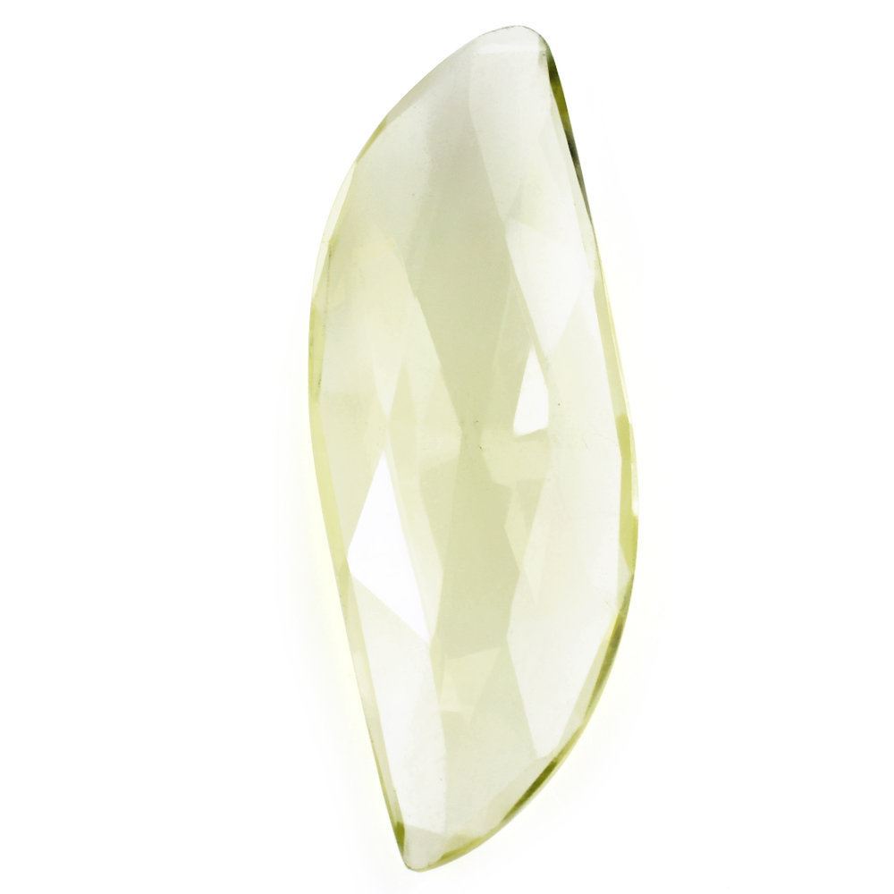 LEMON QUARTZ ROSE CUT BRIOLETTE FANCY 29X11.50MM 8.30 Cts.
