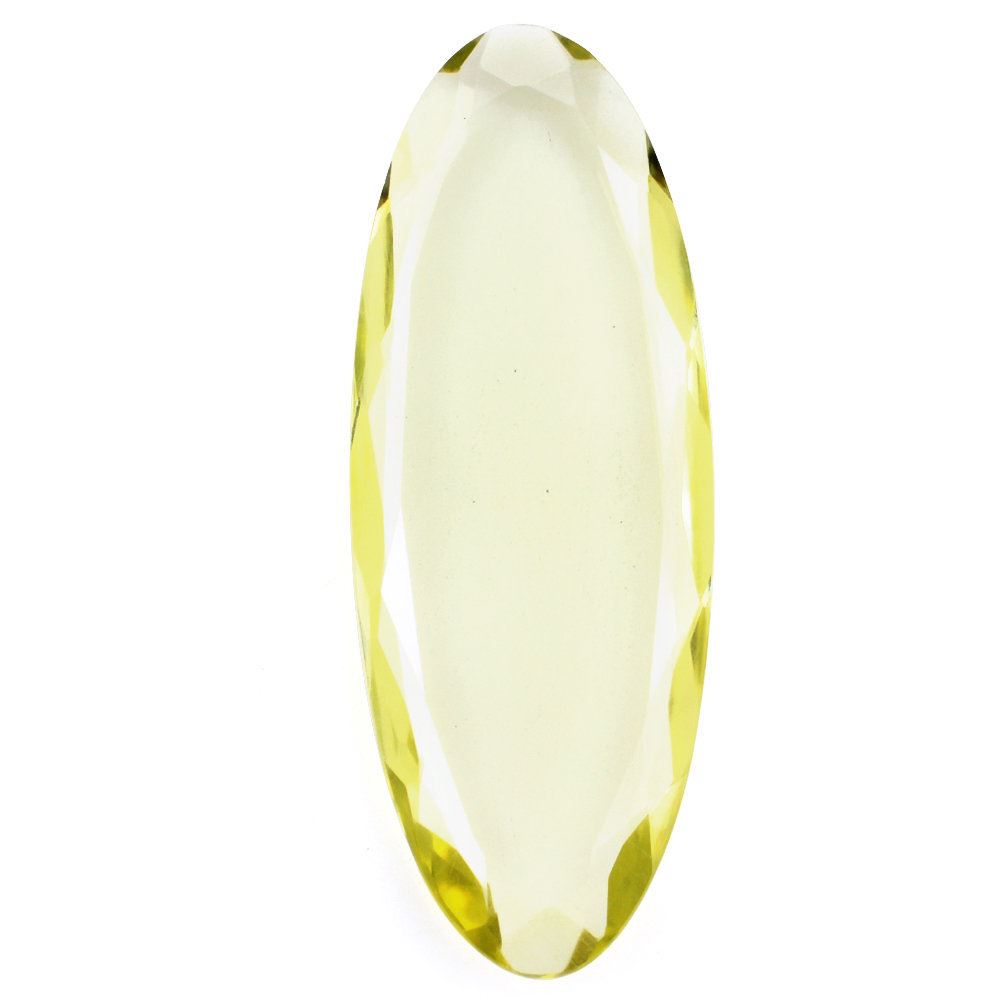LEMON QUARTZ BOTH SIDE TABLE CUT OVAL 35X13MM 13.60 Cts.