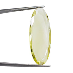LEMON QUARTZ BOTH SIDE TABLE CUT OVAL 35X13MM 13.60 Cts.