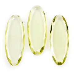 LEMON QUARTZ BOTH SIDE TABLE CUT OVAL 35X13MM 13.60 Cts.