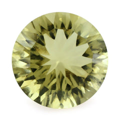 LEMON QUARTZ CONCAVE CUT ROUND 12MM 5.80 Cts.