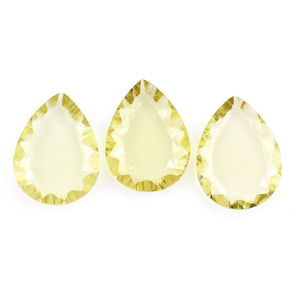 LEMON QUARTZ CONCAVE PEAR 16X12MM 4.64 Cts.