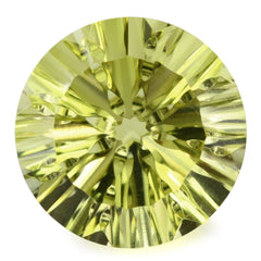 LEMON QUARTZ CONCAVE SPLENDOR CUT ROUND (DES#74) 14MM 4.75 Cts.