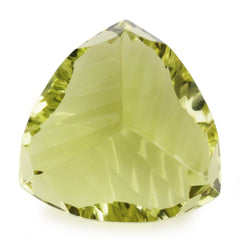 LEMON QUARTZ LONG STEP CONCAVE TRILLION (DES#85) 14MM 8.29 Cts.