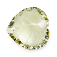 LEMON QUARTZ CONCVE CUT HEARTS (LITE) (DES#79) 12MM 5.30 Cts.