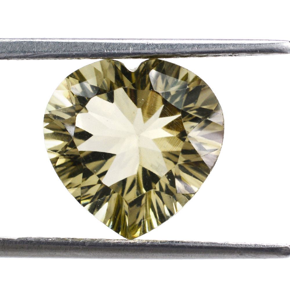 LEMON QUARTZ CONCVE CUT HEARTS (LITE) (DES#79) 12MM 5.30 Cts.