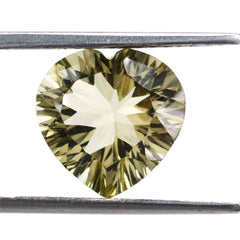 LEMON QUARTZ CONCVE CUT HEARTS (LITE) (DES#79) 12MM 5.30 Cts.