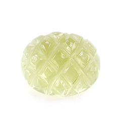 LEMON QUARTZ PINEAPPLE CARVED CAB (DES#9) 10X8MM 2.75 Cts.