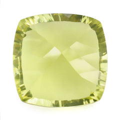 LEMON QUARTZ CONCAVE CUT CUSHION (DES#72) 12MM 7.25 Cts.