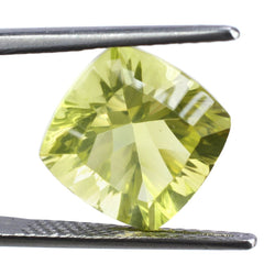 LEMON QUARTZ CONCAVE CUT CUSHION (DES#72) 12MM 7.25 Cts.